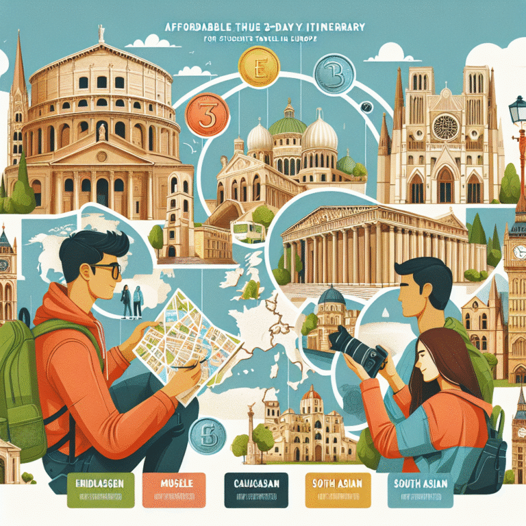 roteiro de 3 dias barato para estudantes na Europa